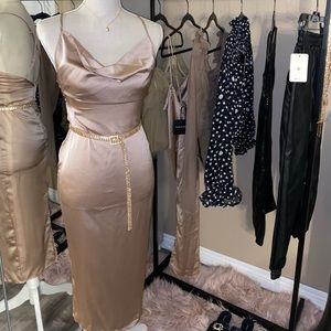 Midi satin dress